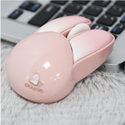 Adorable Wireless Pink Bunny Mouse - Cute & Silent Optical Mouse for PC, Laptop & Mac - Perfect Gift for Kids & Adults!