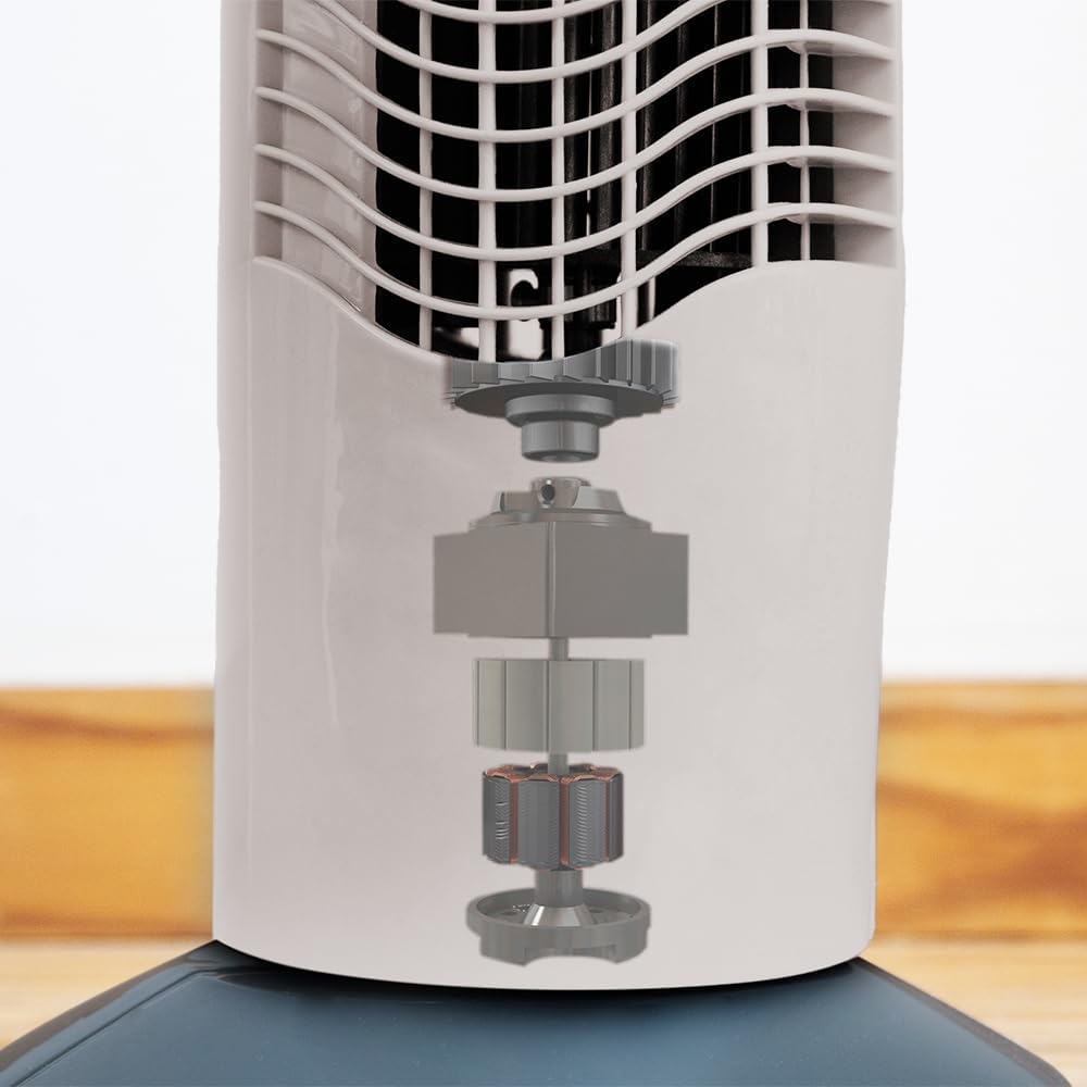 Cecotec Ventilador De Torre Con Temporizador Energysilence 790 Skyline. 50W, 30'' (76Cm) De Altura, Control Mecánico, Oscilante, Motor De Cobre, 3 Velocidades