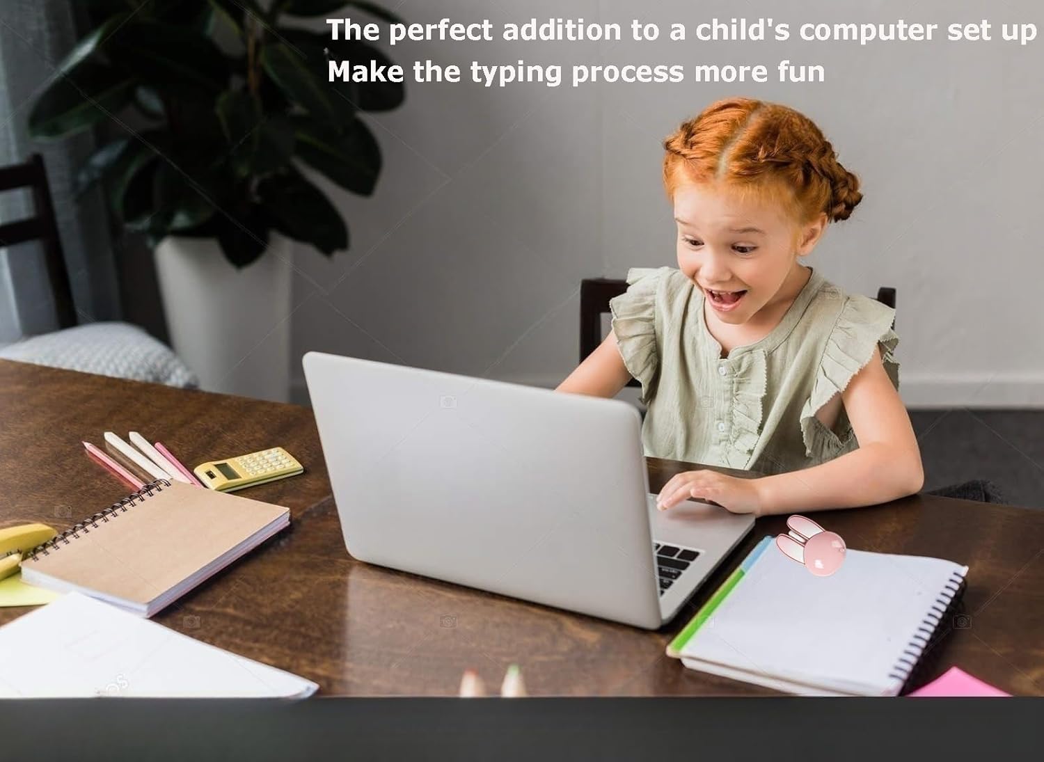Adorable Wireless Pink Bunny Mouse - Cute & Silent Optical Mouse for PC, Laptop & Mac - Perfect Gift for Kids & Adults!