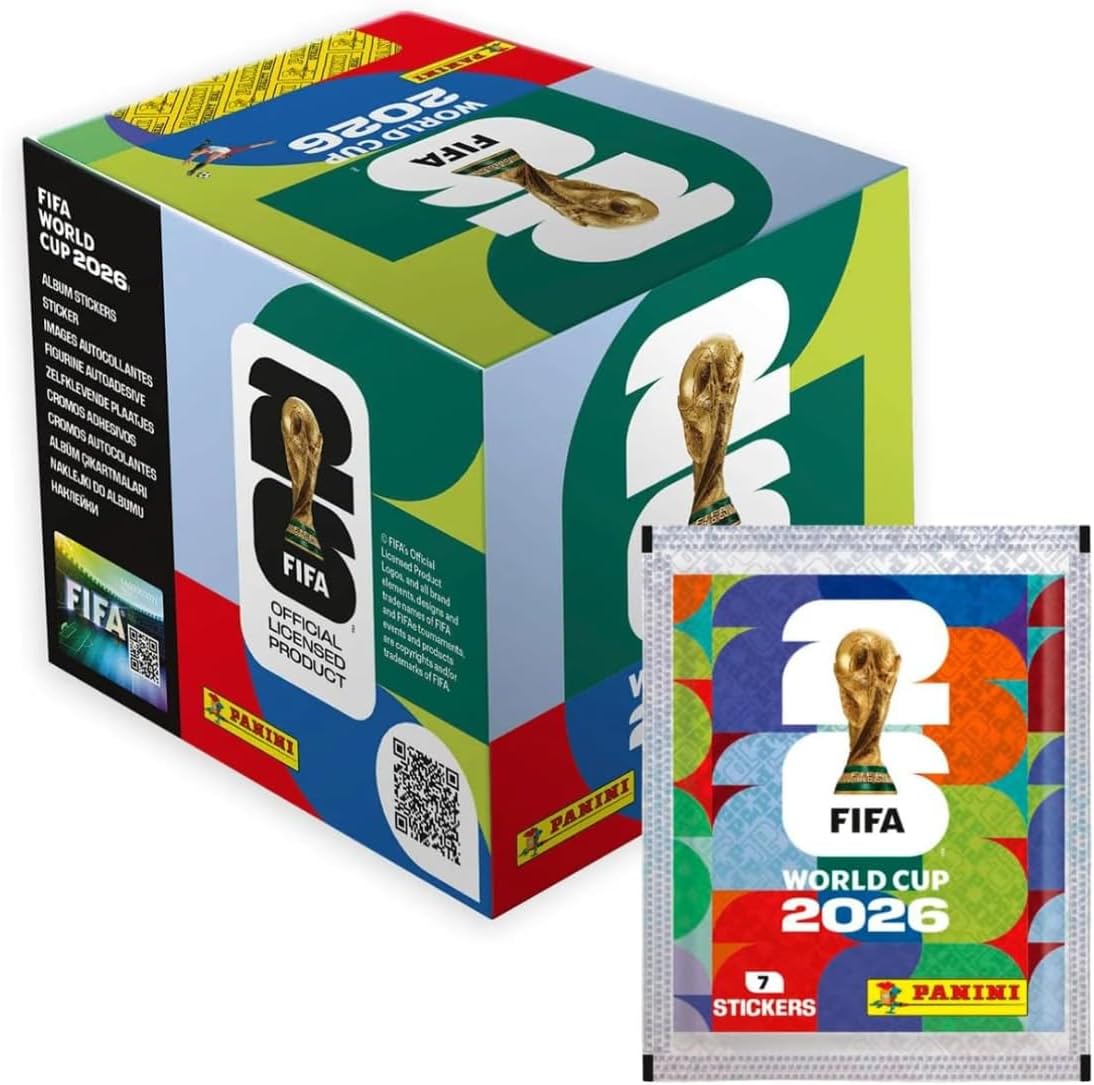 Panini FIFA World Cup 2026 Official Sticker Collection Box - 50 Packs of Exciting Stickers to Kickstart Your Collection!