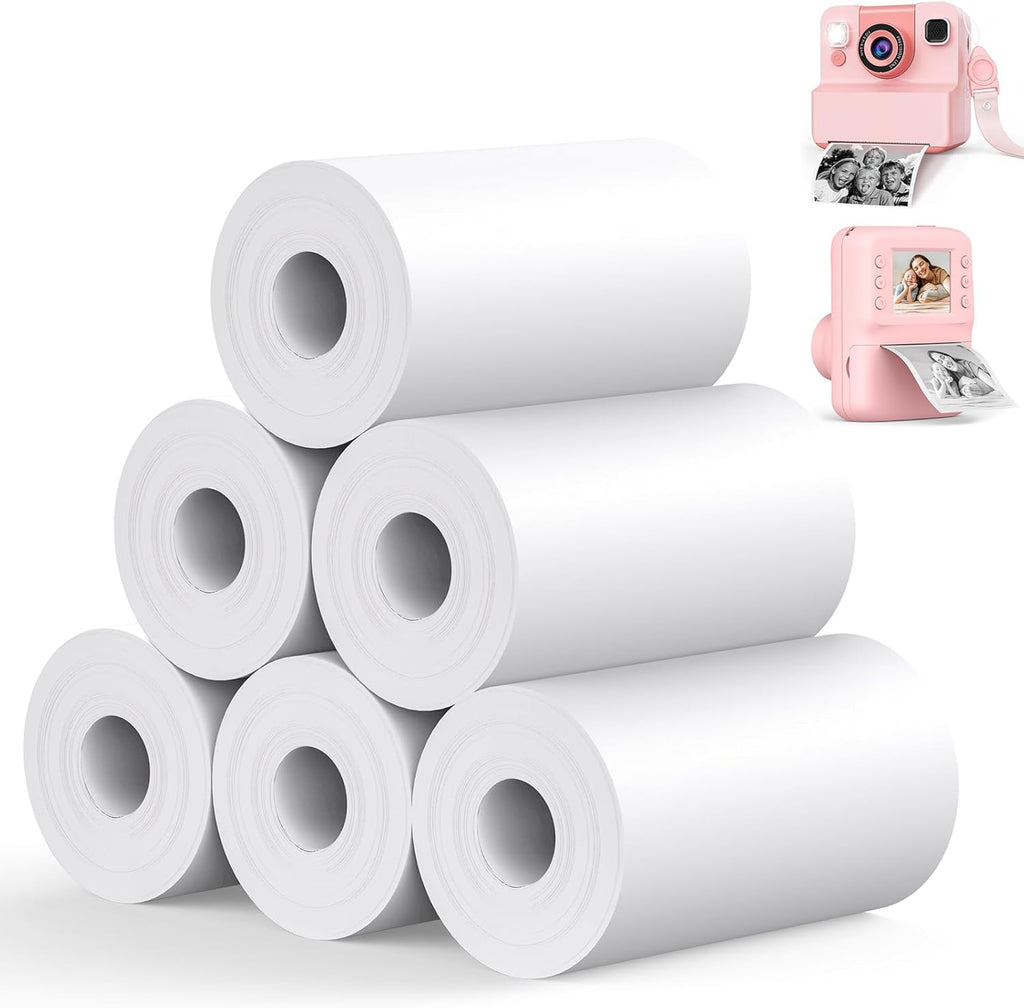 Camara De Fotos Instantaneas,2.4" 1080P HD Camara Fotos Infantil Instantaneas Juguetes Niños 3-12 Años Cámara Instantánea Niños De Foto & Video 1080P & Música&5 Juegos De Rompecabezas 32GB (White)