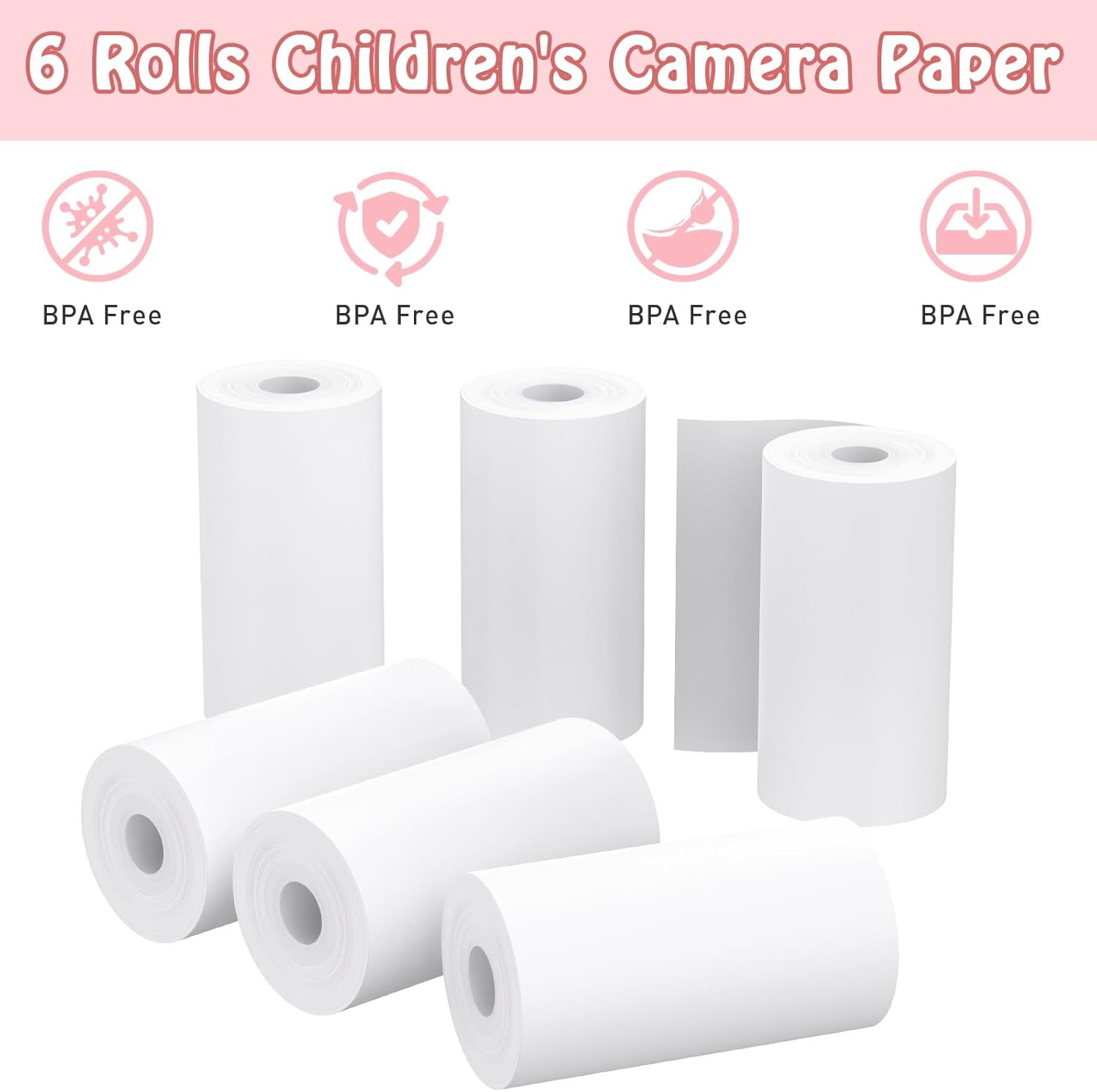 Camara De Fotos Instantaneas,2.4" 1080P HD Camara Fotos Infantil Instantaneas Juguetes Niños 3-12 Años Cámara Instantánea Niños De Foto & Video 1080P & Música&5 Juegos De Rompecabezas 32GB (White)