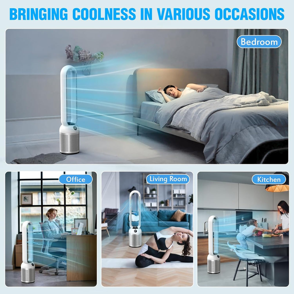 Ventilador Torre Silencioso, 24 Velocità, Oscillante a 90°, Display a LED, Timer 12 Ore, Ventilador De Torre per Camera Da Letto, Oficina, Salas De Estar Y Cocinas