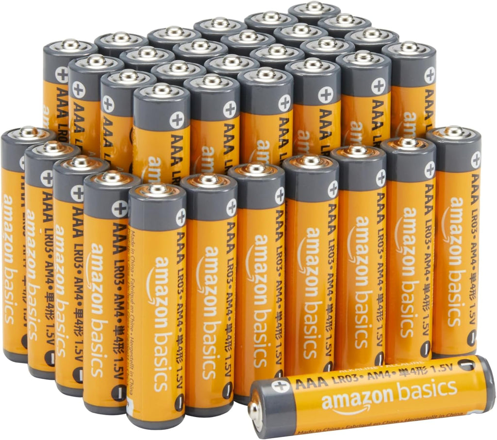 Amazon Basics - Paquete De 36 Pilas Alcalinas AAA De Alto Rendimiento, 1,5 Voltios, Vida Útil De 10 Años