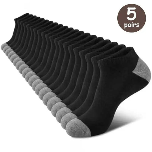 10 Pairs of Comfortable Breathable Socks Sweat Absorbing Odor Proof Low Cut Solid Color Socks Suitable for Outdoor Activities